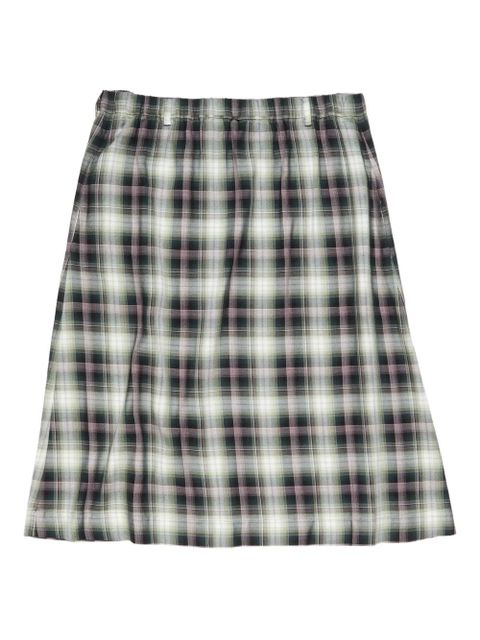 Acne Studios plaid midi skirt - Black - zdjęcie produktu nr 1
