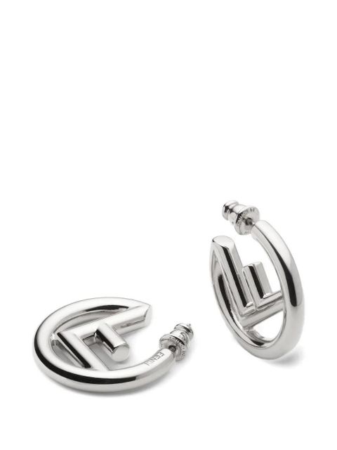 FENDI F Is Fendi logo earrings - Silver - zdjęcie produktu nr 2