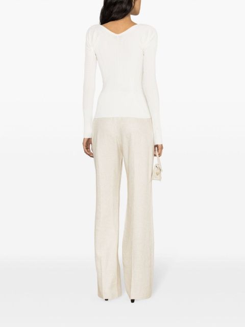 Jacquemus Le Haut Pralu ribbed top - White - zdjęcie produktu nr 2