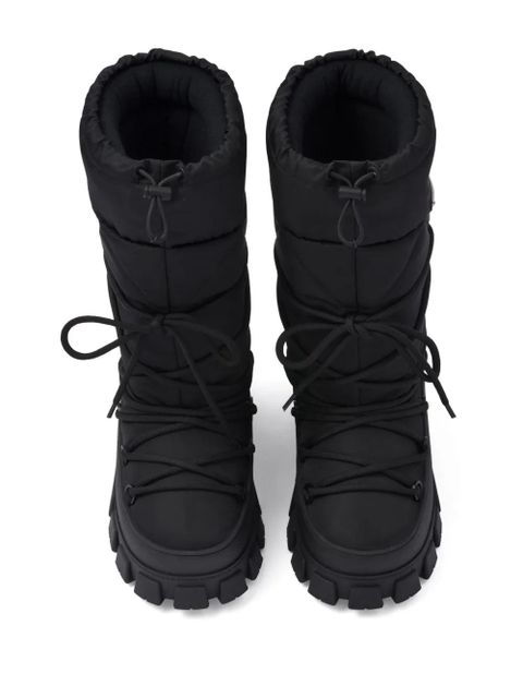 Prada recycled nylon moon boots - Black
