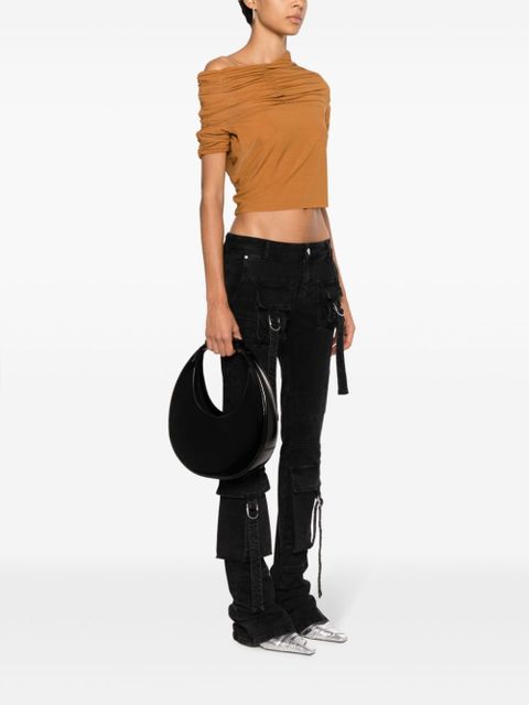 STAUD Moon leather shoulder bag - Black - zdjęcie produktu nr 2