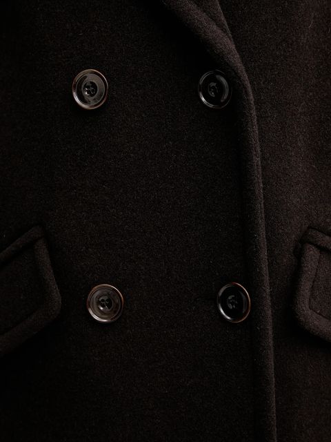 Sessun płaszcz z dodatkiem wełny kolor brązowy 24112025