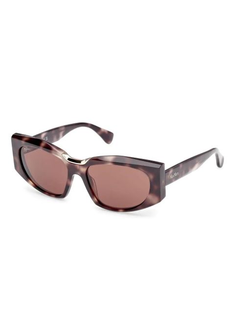 Max Mara Eyewear geometric-frame sunglasses - Brown - zdjęcie produktu nr 1