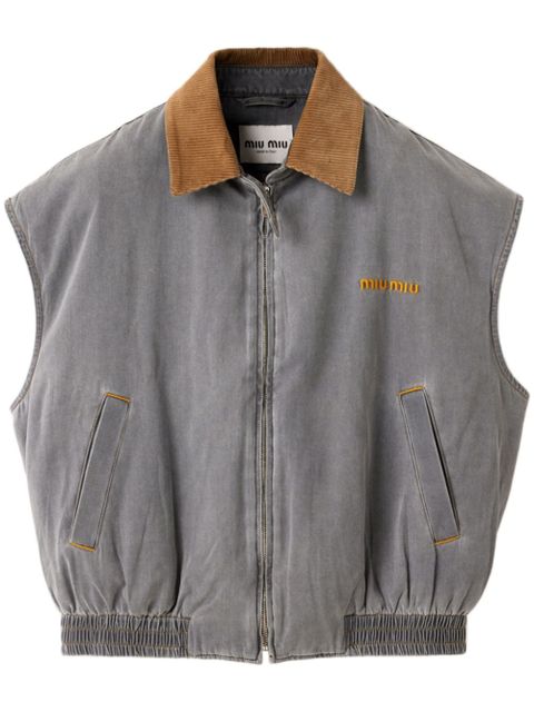 Miu Miu chambray vest - Grey - zdjęcie produktu nr 1