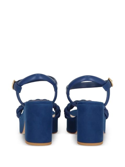 Gianvito Rossi braided-strap platform sandals - Blue