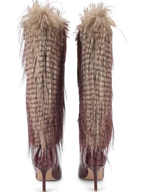 Kurt Geiger London kozaki skórzane Kensington Knee Boot 85 damskie kolor brązowy na szpilce 4993556019