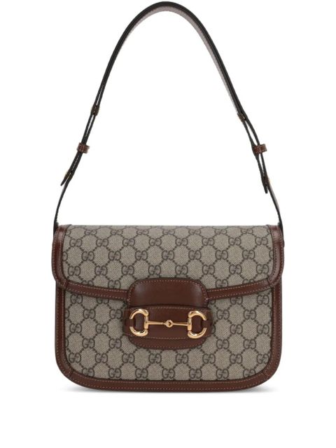Gucci GG Supreme Horsebit 1955 shoulder bag - Neutrals - zdjęcie produktu nr 1