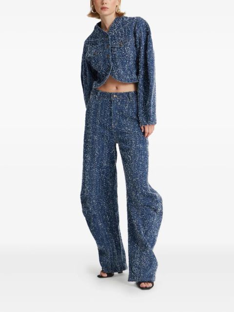 ROTATE BIRGER CHRISTENSEN bubble-hem loose-fit pants - Blue