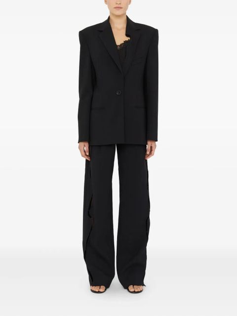 Christopher Esber padded-shoulder single-button blazer - Black