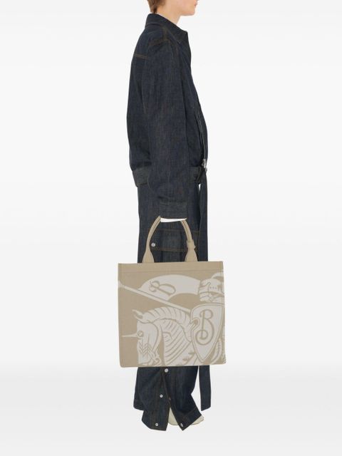 Burberry small Equestrian Knight tote bag - Neutrals - zdjęcie produktu nr 2