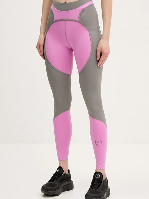 adidas by Stella McCartney legginsy treningowe Two-Tone kolor fioletowy wzorzyste JI5247 - zdjęcie produktu nr 1