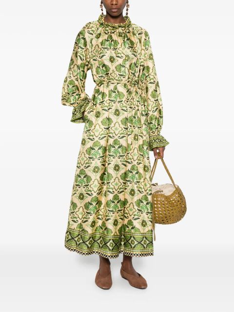 ALEMAIS Cece silk midi dress - Neutrals - zdjęcie produktu nr 2