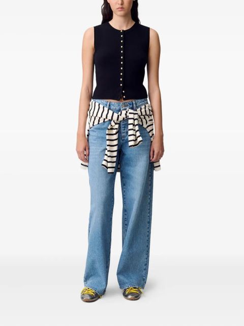 Claudie Pierlot button-up knitted top - Black - zdjęcie produktu nr 2