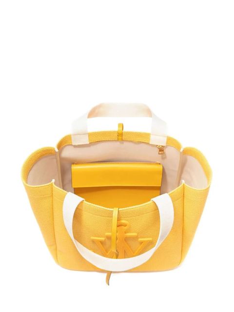 JW Anderson logo organic cotton tote bag - Yellow