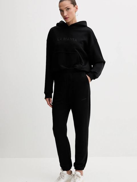 La Mania spodnie dresowe LYN kolor czarny gładkie LYN - zdjęcie produktu nr 2