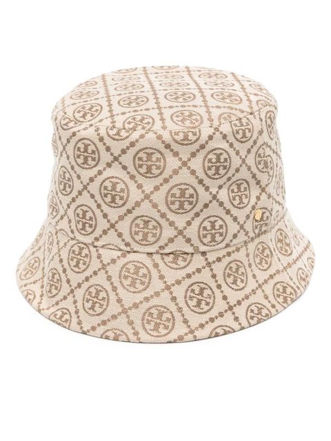 Tory Burch logo-jacquard bucket hat - Neutrals - zdjęcie produktu nr 1