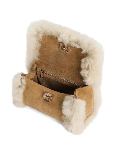 Dolce & Gabbana My Sicily shearling tote bag - Neutrals