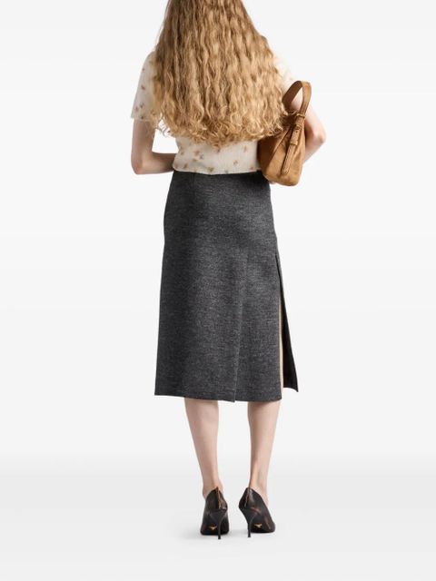 Prada floral-pattern wool T-shirt - Neutrals