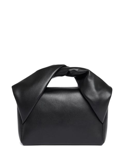 JW Anderson small Twister leather tote bag - Black - zdjęcie produktu nr 2