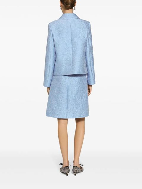 Dolce & Gabbana DNA jacquard buttoned jacket - Blue