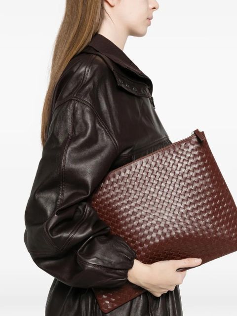 DRAGON DIFFUSION A4 woven clutch bag - Brown - zdjęcie produktu nr 2