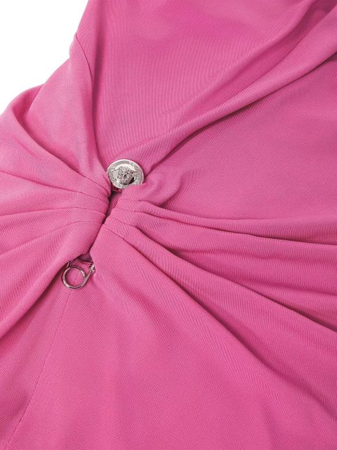 Versace Safety Pin gathered gown - Pink