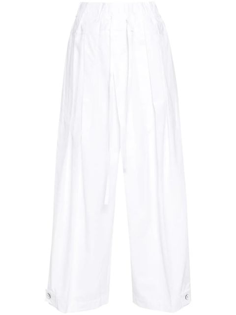 Jil Sander poplin cotton trousers - White - zdjęcie produktu nr 1