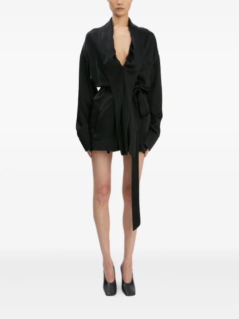 Victoria Beckham wrap-design mini dress - Black - zdjęcie produktu nr 2