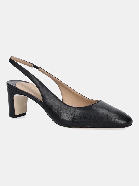 Lauren Ralph Lauren czółenka skórzane Klaire kolor czarny na słupku 802P00096001 - zdjęcie produktu nr 1