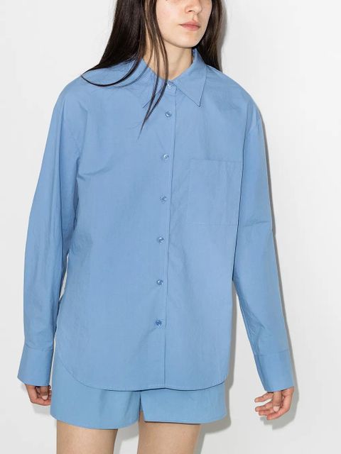 The Frankie Shop Lui oversized shirt - Blue