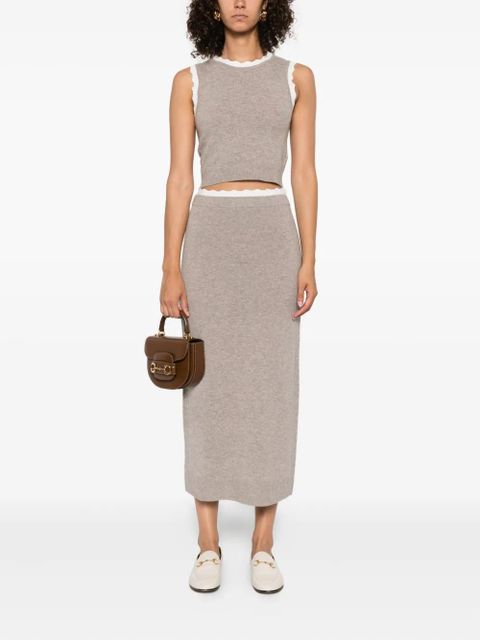 SANDRO knitted midi skirt - Neutrals - zdjęcie produktu nr 2