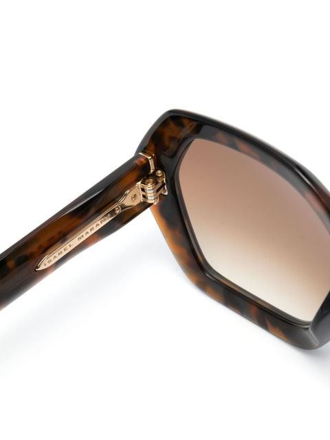 Isabel Marant Eyewear geometric-frame tortoiseshell sunglasses - Brown