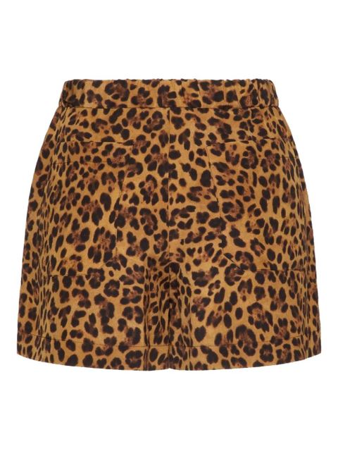 Valentino Garavani Animalier crepe de chine shorts - Brown - zdjęcie produktu nr 2