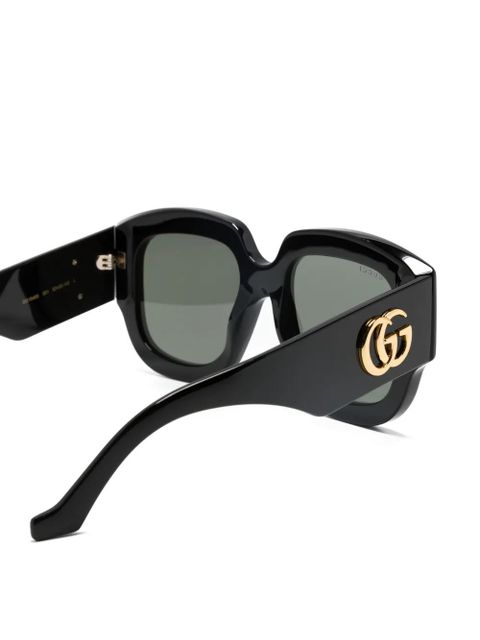 Gucci Eyewear Double G oversize-frame sunglasses - Black