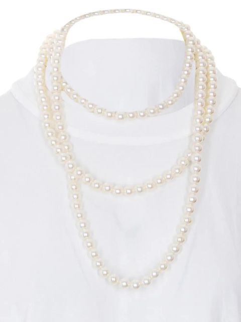 Eleh pearl-necklace T-shirt - White