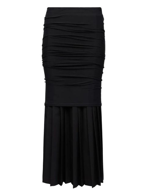 MM6 Maison Margiela pleated draped midi skirt - Blue - zdjęcie produktu nr 1