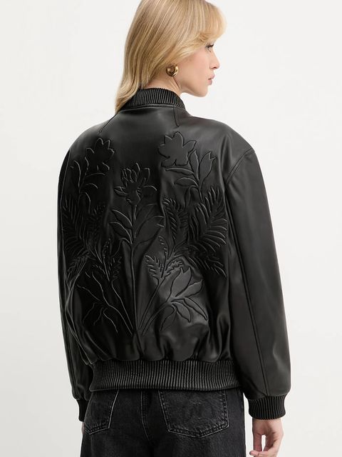 Guess kurtka bomber DAMIENNE kolor czarny przejściowa oversize W5YL06 WE480