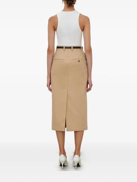 WARDROBE.NYC button back midi skirt - Neutrals
