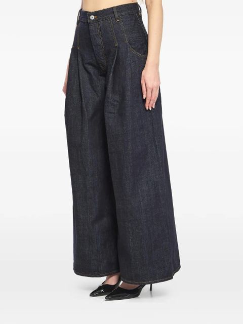 Jacquemus Souro de-Nimes pleated denim jeans - Blue