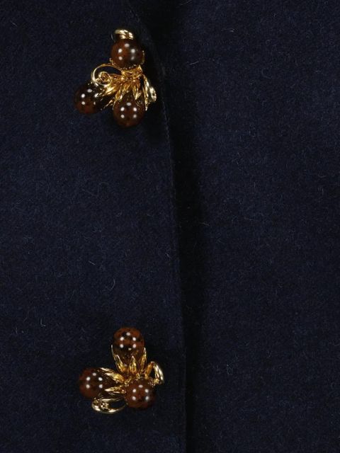 Prada Shetland jewel-button jacket - Blue