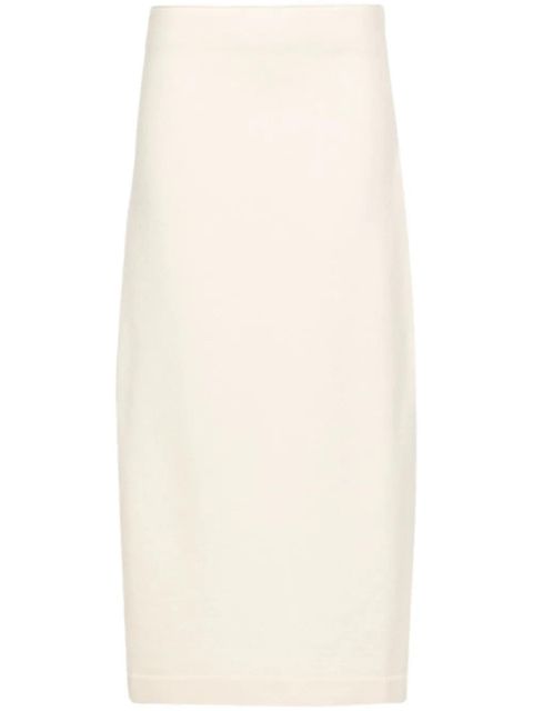 Jil Sander asymmetric wool midi skirt - Neutrals - zdjęcie produktu nr 1