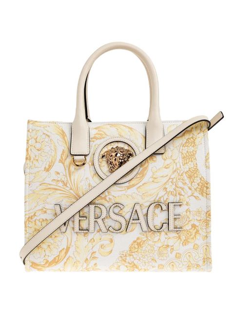 Versace small La Medusa printed canvas tote bag - White - zdjęcie produktu nr 1