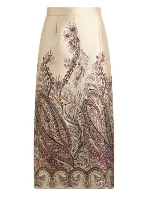 ETRO paisley jacquard midi skirt - Neutrals - zdjęcie produktu nr 1