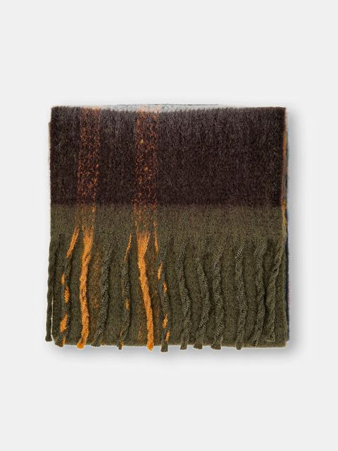 Barbour szalik damski kolor zielony wzorzysty LSC0293 - zdjęcie produktu nr 2