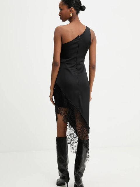 Answear.LAB sukienka kolor czarny midi dopasowana - zdjęcie produktu nr 2