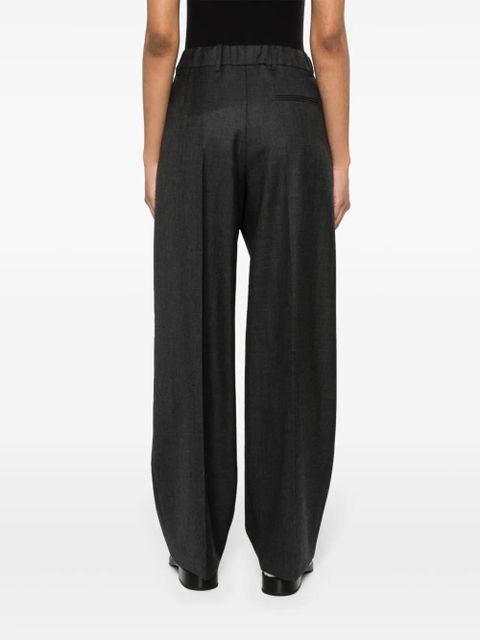 The Row Roan high-waist wide-leg trousers - Grey