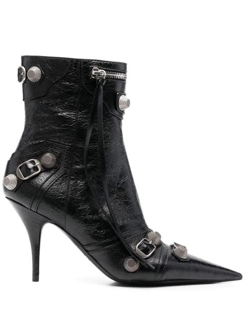 Balenciaga Cagole leather ankle boots - Black - zdjęcie produktu nr 1