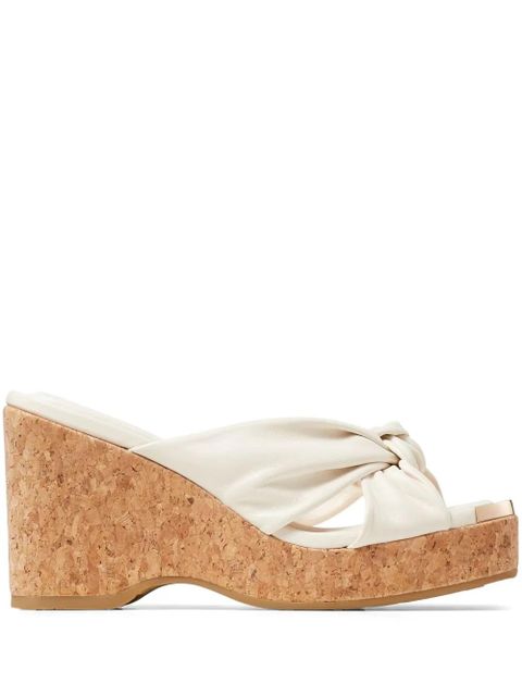 Jimmy Choo 95mm Avenue wedge sandals - White - zdjęcie produktu nr 1