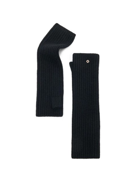 Maje flower appliqué gloves - Black - zdjęcie produktu nr 2