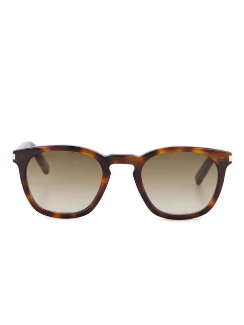 Saint Laurent Eyewear tortoiseshell rectangle-frame sunglasses - Brown - zdjęcie produktu nr 1